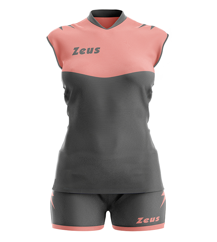 Волейбольна форма жіноча Zeus SARA Темно-сірий/Кораловий